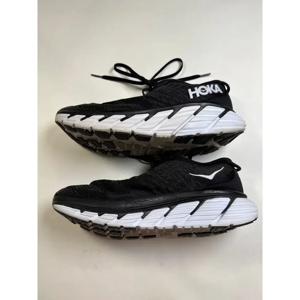 Hoka One One Gaviota 4 Mens Shoes‎ Size 9D Black White Training Running 1123198
